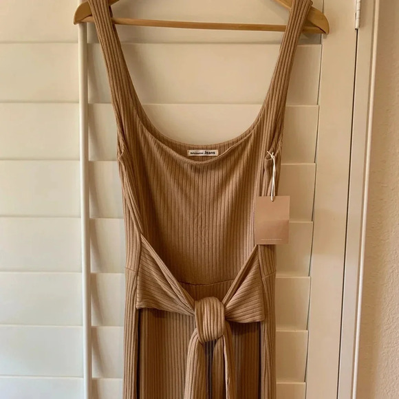 REFORMATION NWT Kazu Camel Ribbed Jumpsuit Romper One Piece - Picture 6 of 9